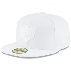 Men's Chicago Bears New Era White on White 59FIFTY Fitted Hat 3154691